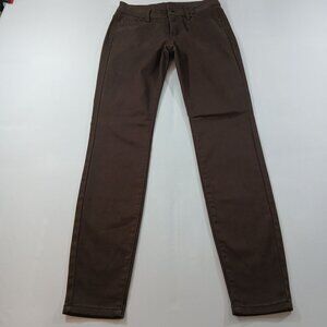 Denim Fueled Womens Brown Skinny Jeans Size 5 With Cotton Blend Stretch